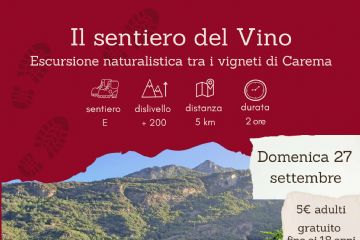 Il sentiero del Vino. Escursione naturalistica tra i vigneti di Carema