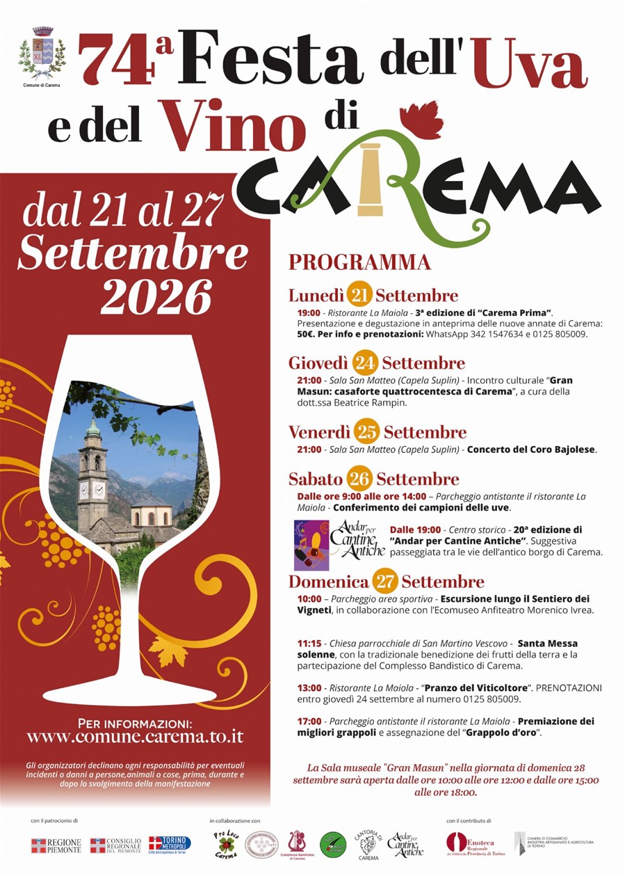 74^ Festa dell'Uva e del Vino di Carema